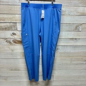 FIGS‎ Axim 2.0 Cargo Scrub Pants Mens 2XL Short Blue Straight Nurse Medical